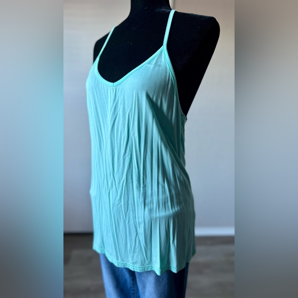 Aqua Sleeveless Top